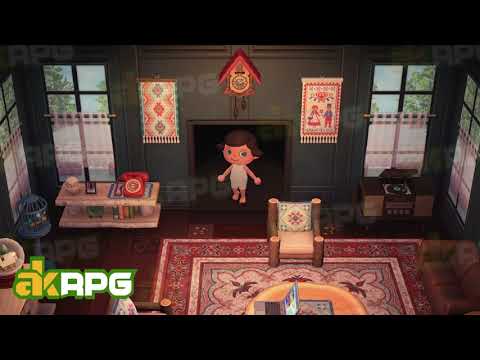 Traditional Fireplace Area Design - Animal Crossing New  Horizons Indoor Design Ideas