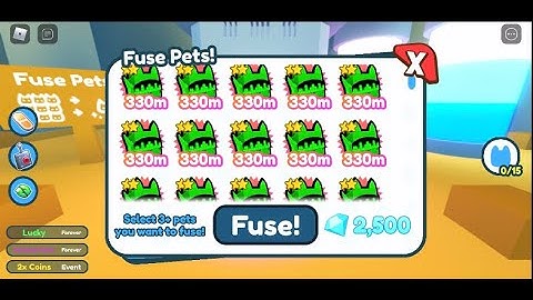 What happens when you fuse rainbow techno cat and 2 golden robot | Pet Simulator X