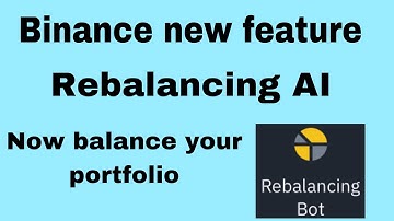 Binance new feature || Binance rebalancing bot || #binance