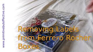 Removing Ferrero Rocher Labels