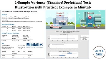 2-Sample Variance (Standard Deviations) Test : Illustration with Practical Example in Minitab