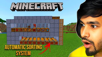 Fully Automatic Copper Golem Sorting System in JUST 4 Minutes, Minecraft Copper Golam Sorting System