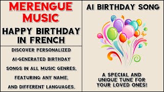 Birthday Song│Merengue Music│French Language│Happy Birthday│AI Music│For Claire│AI Birthday Song