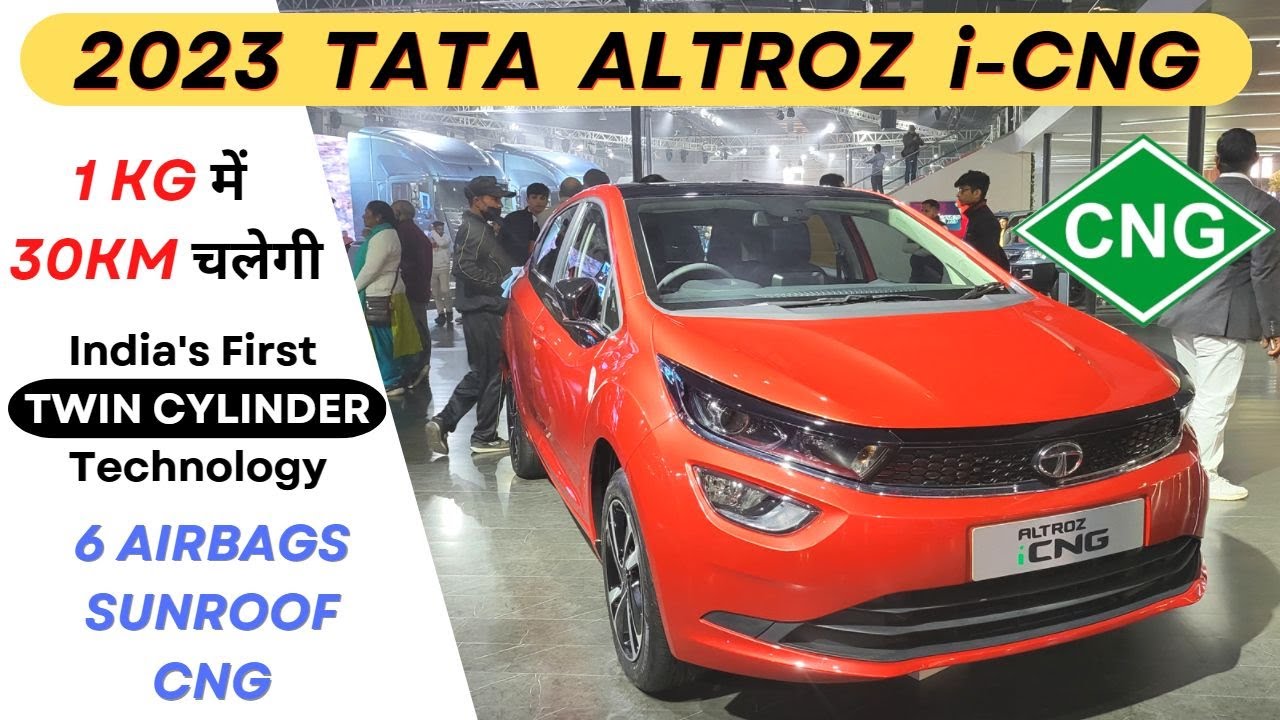 2023 Tata ALTROZ CNG With SUNROOF India's First TWIN CYLINDER CNG Car 🔥Tata Altroz CNG YouTube