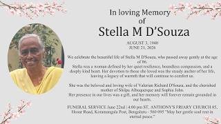 In loving Memory of Stella M D’Souza