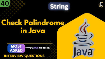 Palindrome Program in Java | String Palindrome Check | Java Coding Interview Question |DSA Placement