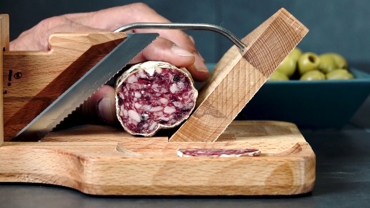 Guillotine à saucisson SO APERO bois non traité lame acier inox