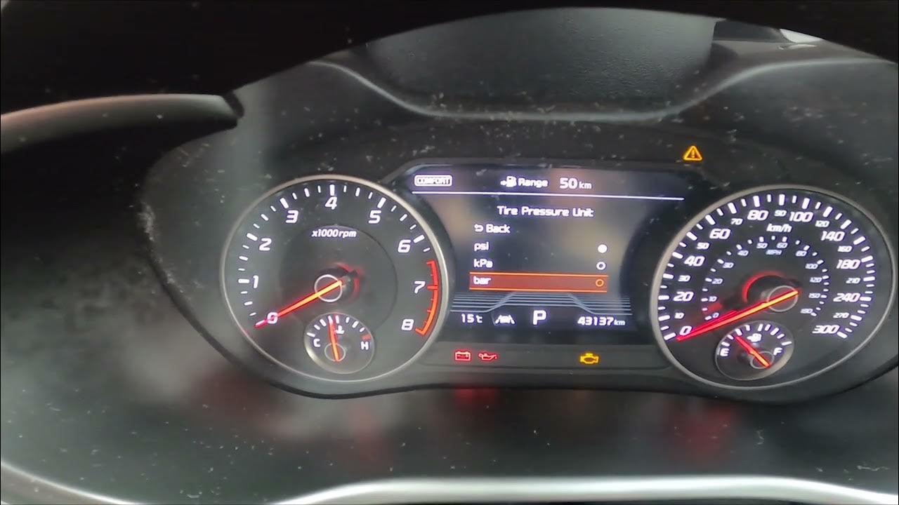 How to Change Tyre Pressure Units in Kia Stinger ( 2017 now ) YouTube