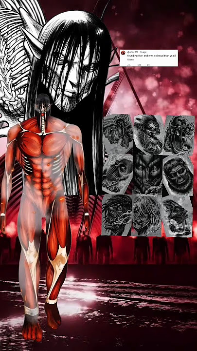 Eren Colossal X Founding Titan VS All Titan's #anime #shorts