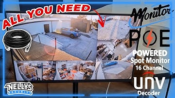 PoE Spot Monitor with Uniview 16-Channel IP Camera Decoder for Clean Installs! (Nelly