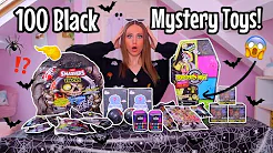 UNBOXING 100 *BLACK ONLY* MYSTERY TOYS!!??️???(DEDDY BEARS, FNAF, DISNEY VILLAINS, SMASHERS ETC!!?)