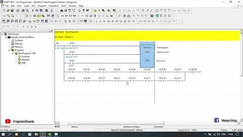 สอน Cx-programmer ตอนที่ 4 [ Shift Register , Shift bit , SFT ]