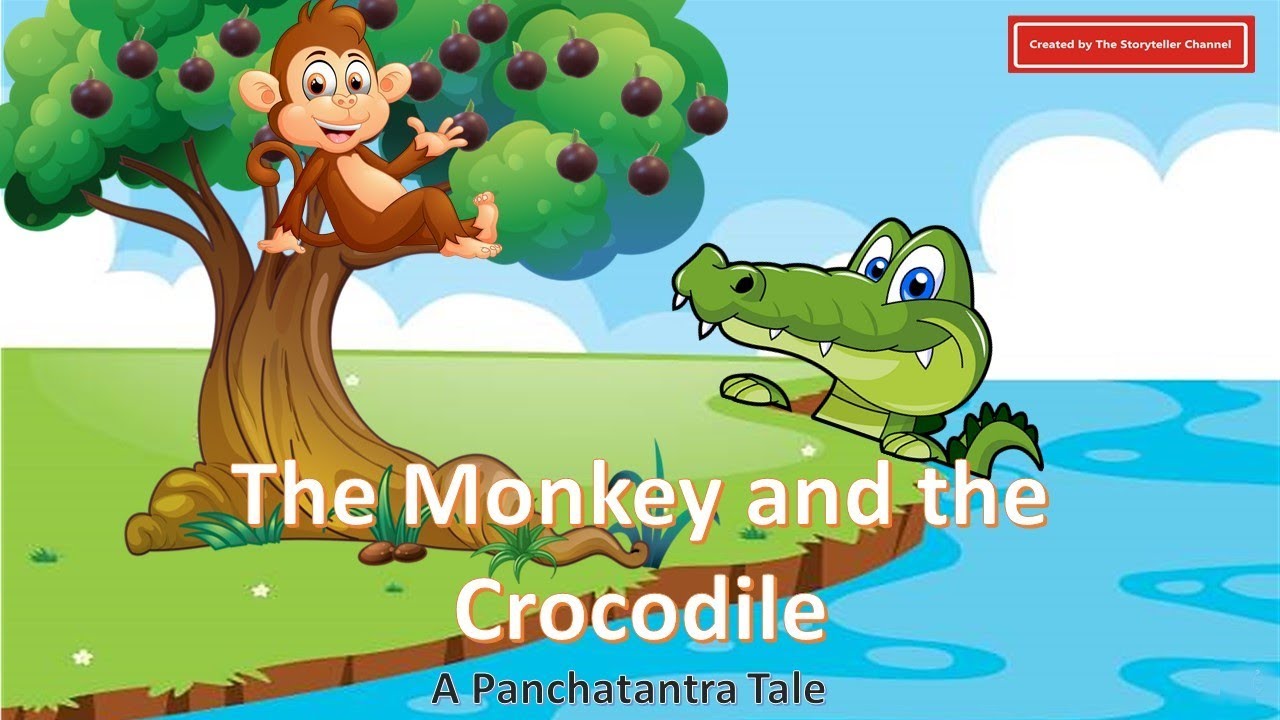 the-monkey-and-the-crocodile-panchatantra-tale-stories-for-kids-in
