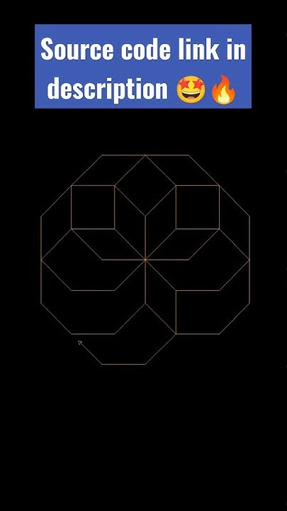 Hexagonal shape Design using python | hexagon design 🔥 | #shorts |# ...