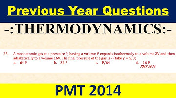 A monoatomic gas at a pressure P, having a volume V expands isothermally to