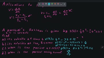 3.7 The application of the derivative to sciences.