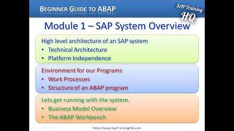 01 SAP System Overview   Beginners Guide To SAP ABAP Starts With The SAP System Overview