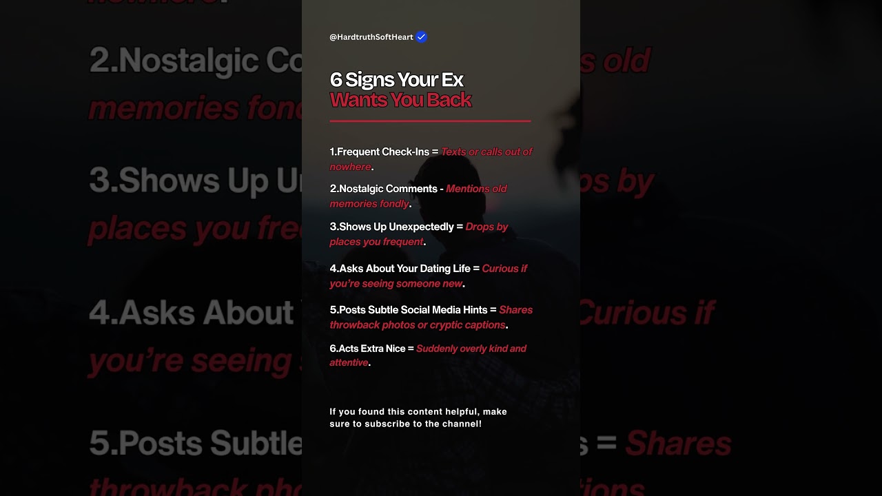 6 Signs Your Ex Wants Your Back