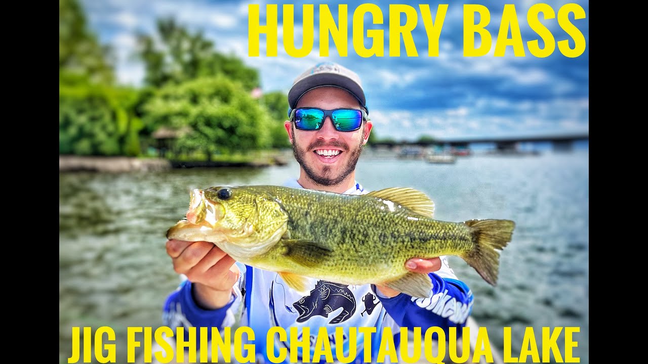 Fishing HUNGRY Bass With A Jig On Chautauqua Lake 