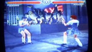 Tekken 4 Practice Mode - Ling Xiaoyu VS Miharu Hirano