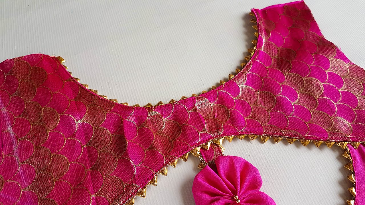 Paithani saree blouse neck design cutting and stitching /blouse ...