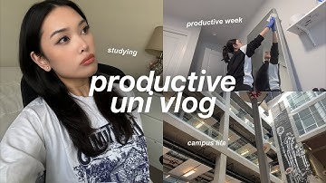 UNI VLOG👩🏻‍💻: Busy week at school, being productive and cleaning, work-life balance as a student