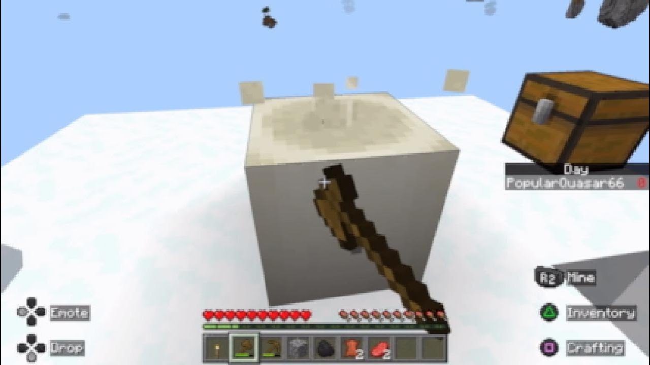 playing  Minecraft one block.  part 1.