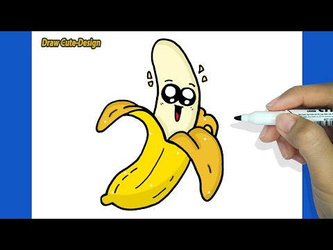 HOW TO DRAW A CUTE BANANA 