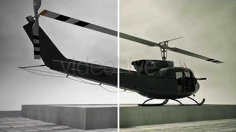 3D Helicopter With Navigational Lights | Motion Graphics - Envato elements