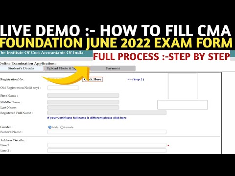 Live Demo :- How to Fill CMA Foundation June 2022 Exam Form | Step by step Full process | CMA Exam