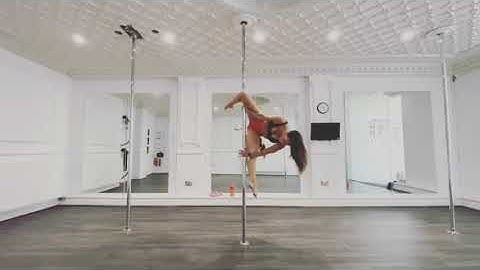 Handspring transition to twisted grip Ayesha (Pole tricks & transitions)