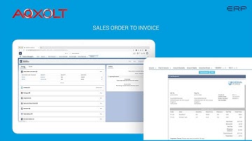 Axolt Cloud ERP | Sales order to invoice