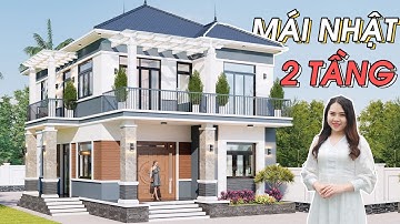 Chỉ 1,8 tỷ Trọn gói mẫu mái nhật 2 tầng rẻ đẹp hiện đại do maxhome thiết kế | MH01064