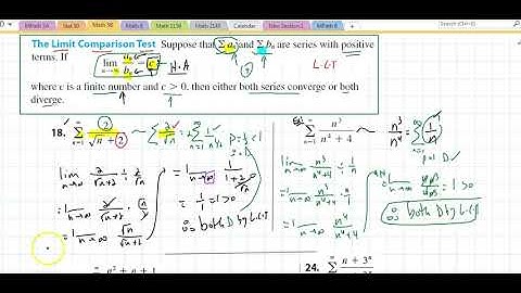 Math 5B 11.4(2) The Comparison Tests