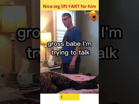 LOL: His REACTION to his wife's LEG LIFT FARTT is HILARIOUS