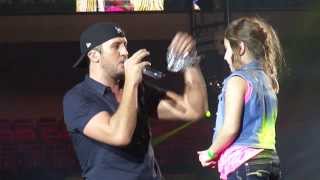 Video thumbnail of "Luke Bryan brings little girl on stage- Is Someone Else Calling You Baby"