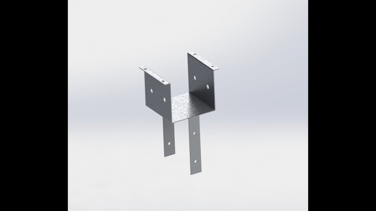 Solidworks tutorials sheet metal part post cap youtube