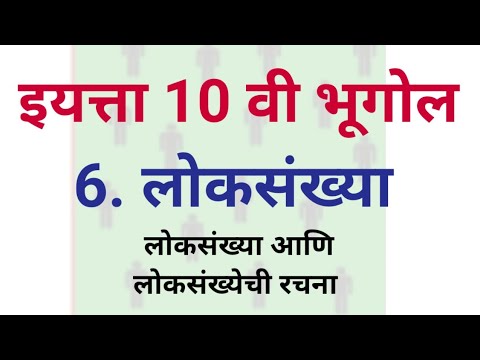 10th std Bhugol Loksankhya दहावी भूगोल लोकसंख्या Lesson 6