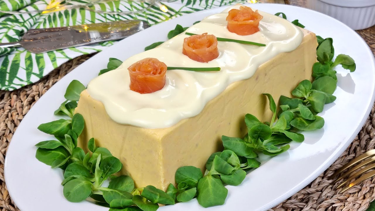¡Sin Horno! Cremoso y Rico Pastel Frío de Salmón Navideño | Receta de Navidad fácil