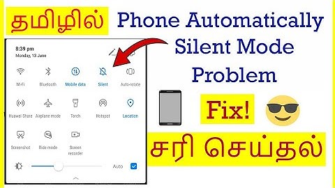 How to Fix Phone Automatically silent Mode problem Tamil | VividTech