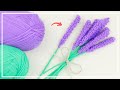 Без крючка и спиц ЛЕГКО! Удивительные Цветы ЛАВАНДЫ из Пряжи 💜 Easy Lavender Flower Making Idea -DIY