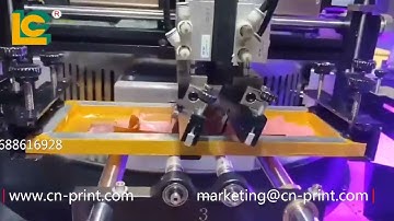 LC CNC208 small glass bottle CNC servo system automatic UV screen printing machine