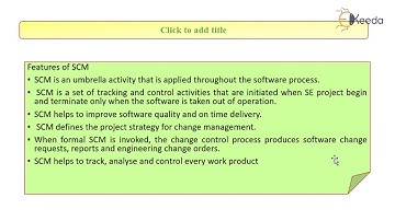 Software Configuration Management
