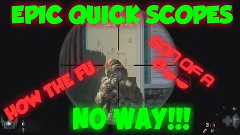 Modern Warfare Quick Scope Skills!!! 3v3 Snipers Only God!!!