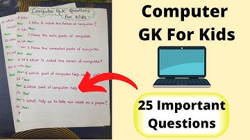 Computer GK Questions For Kids | Computer GK Questions And Answers | Computer GK