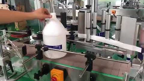 Automatic labeling machine for gallon containers model ALM-21200