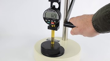 Hockey puck hardness test with RX-DD-5 Durometer with built-in timer to ASTM D2240