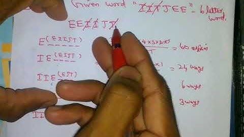 11th Maths Rank of Word IITJEE