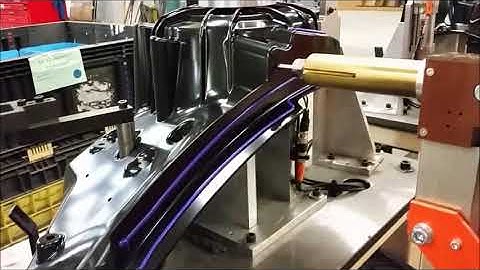 Glue dispensing robot (ABB robot with adhesive dispensing gun)