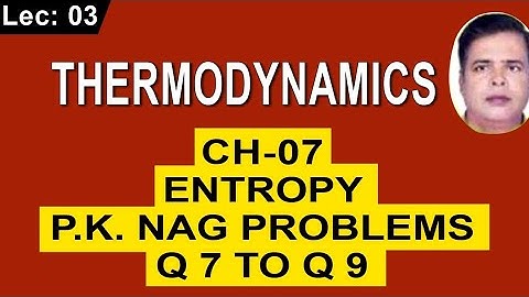 PKNAG PROBLEMS Q7 To Q9 Of Chapter 7 On Entropy |Thermodynamics For Both GATE And ESE |